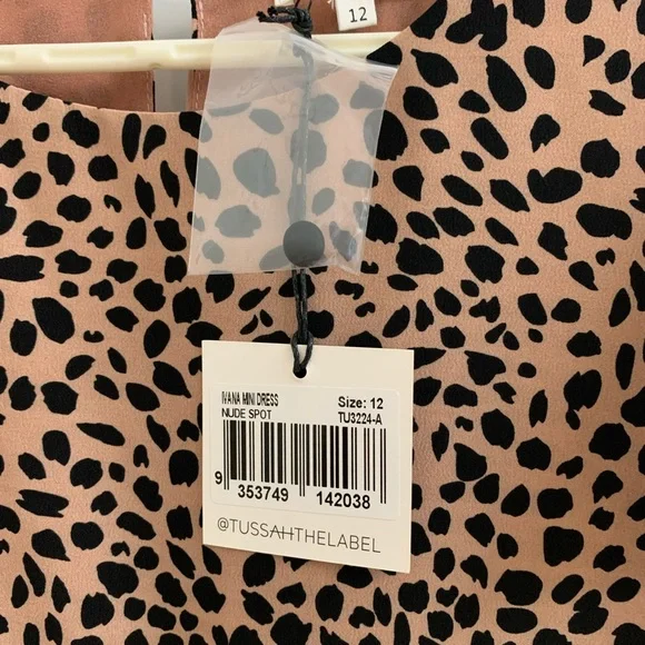 Tussah Ivana Mini Dress in Nude Spot - Size 12 - Picture 8 of 14